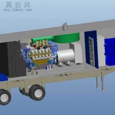 移动式柴油发电机 3D模型