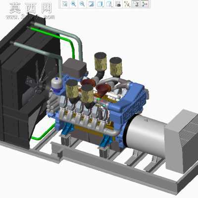 移动式柴油发电机 3D模型