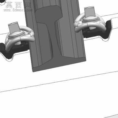中国标准铁轨详细图纸 3D模型