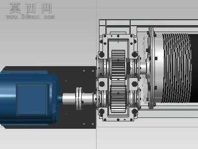 起重卷扬机卷筒三维 3D模型