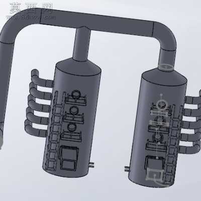反应塔 3D模型