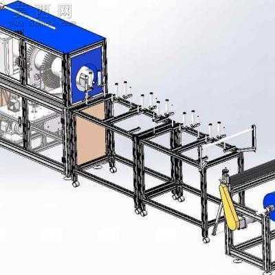 全自动圆筒机包装行业非标设备 3D模型