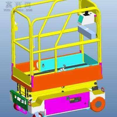 自行式升降机升降平台电路图+3D模型+工程图 3D模型