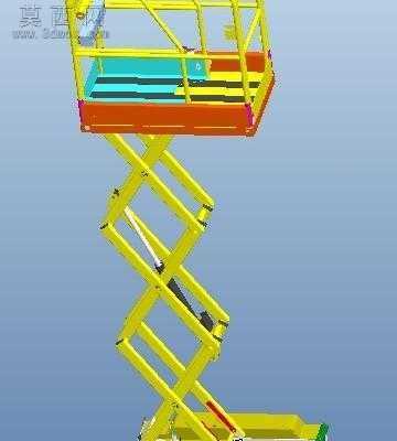 自行式升降机升降平台电路图+3D模型+工程图 3D模型