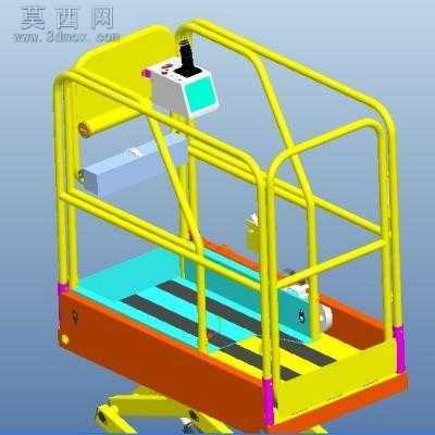 自行式升降机升降平台电路图+3D模型+工程图 3D模型