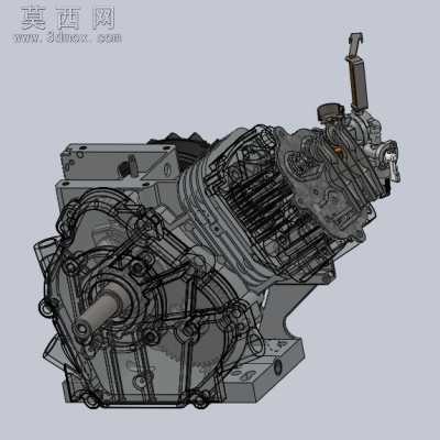 单缸四冲程双气门发动机 3D模型