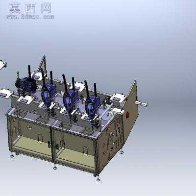 全自动直线循环生产线(贴标组装测试) 3D模型