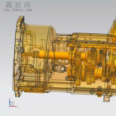 100马力拖拉机变速箱详细结构 3D模型