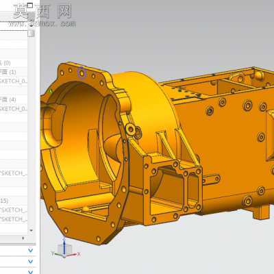 100马力拖拉机变速箱详细结构 3D模型