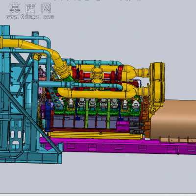 大马力柴油机、大型设备发动机 3D模型