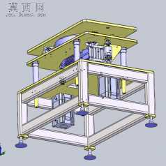 180度顶升旋转工作台 3D模型