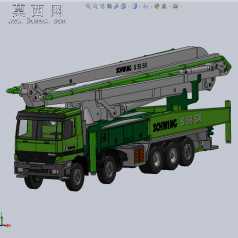 水泥浇灌车、混凝土泵车 3D模型