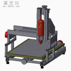 数控雕刻机 3D模型