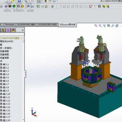 多工位钻孔攻丝机模型 3D模型