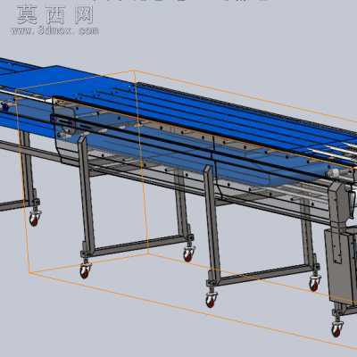 伸缩传送带输送机 3D模型
