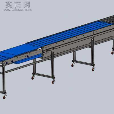 伸缩传送带输送机 3D模型
