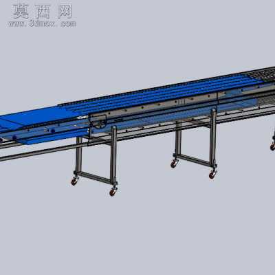 伸缩传送带输送机 3D模型