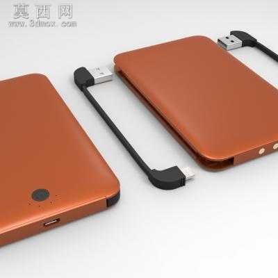 4000maH 移动电源 3D模型