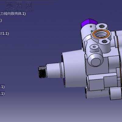 乘用车助力转向泵 3D模型