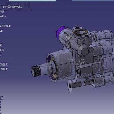 乘用车助力转向泵 3D模型