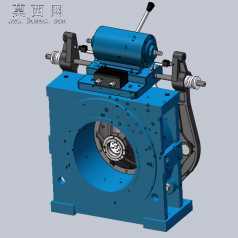 永磁同步电机直驱曳引机 3D模型