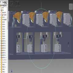 发动机进排气摇臂加工中心高效夹具 3D模型