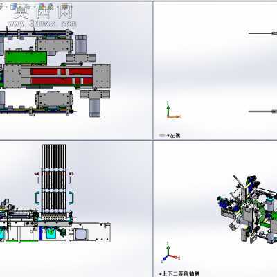 12pin的USB组装生产线设备 3D模型