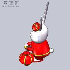 元宵节灯笼小兔子 3D模型