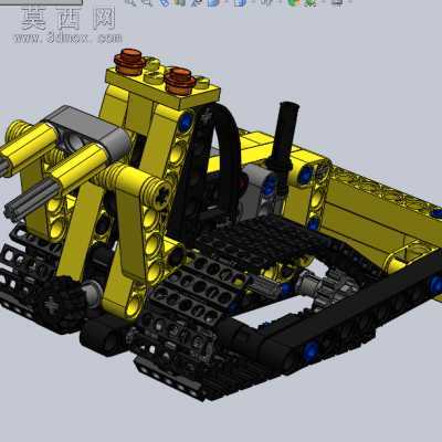 乐高推土机乐高拼装玩具 3D模型