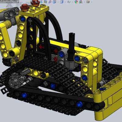 乐高推土机乐高拼装玩具 3D模型
