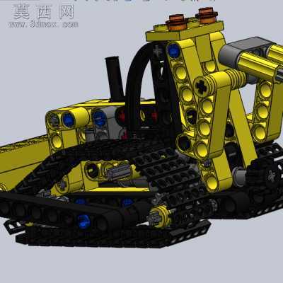 乐高推土机乐高拼装玩具 3D模型