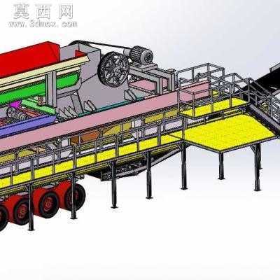 颚式破碎机设备颚破包含工作平台 3D模型