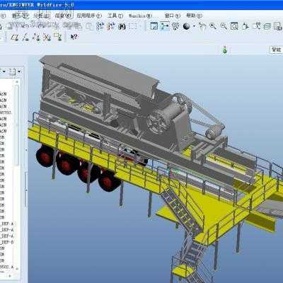 颚式破碎机设备颚破包含工作平台 3D模型