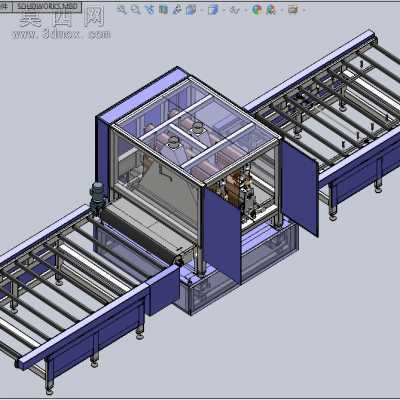 非标自动化钣金打磨机、钣金研磨机 3D模型