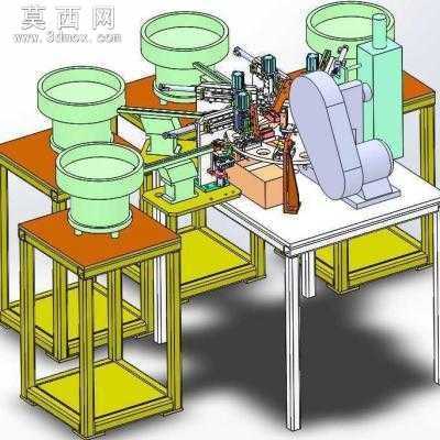 3M铜头组装机 3D模型