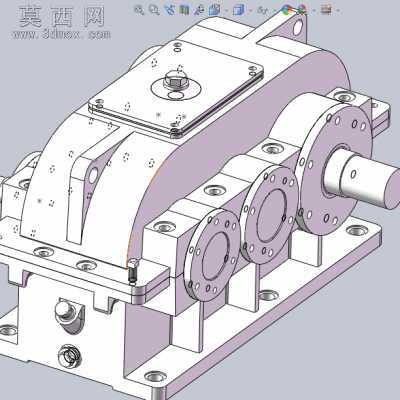 完整的减速机课程设计辽宁工业大学 3D模型