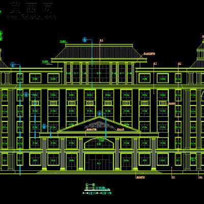 欧式建筑立面 CAD图纸