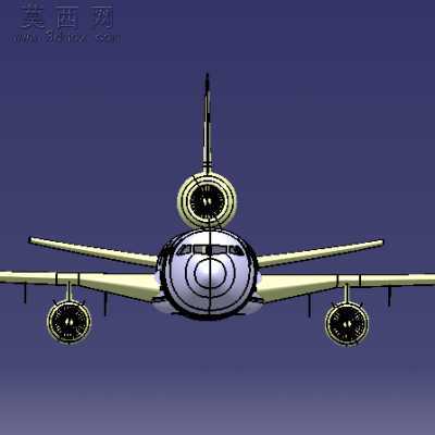DC10���Ϳͻ��ɻ� 3Dģ��