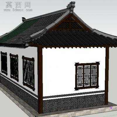 中式户外卫生间公厕公共厕所 3D模型