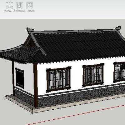 中式户外卫生间公厕公共厕所 3D模型