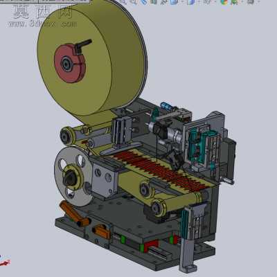 完整通用贴标机构成熟产品 3D模型