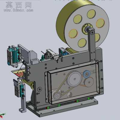 完整通用贴标机构成熟产品 3D模型