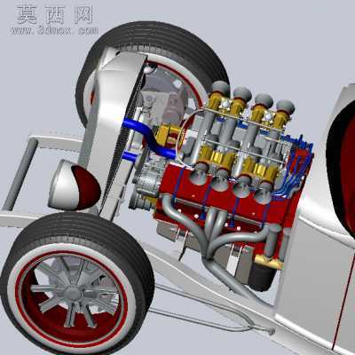 Hotrod改装型皮卡车 3D模型