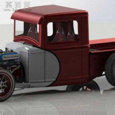 Hotrod改装型皮卡车 3D模型