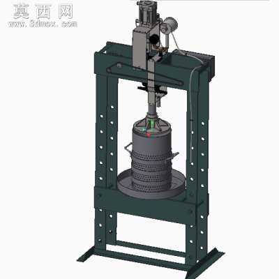 半自动分离压榨机 3D模型