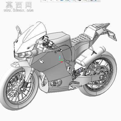 杜克M3S摩托车 3D模型