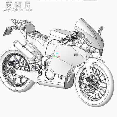 杜克M3S摩托车 3D模型