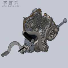 M72摩托车变速箱 3D模型