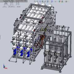 2PASS反渗透系统 3D模型