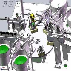 散热器装钉机、自动化小散热器组装机 3D模型